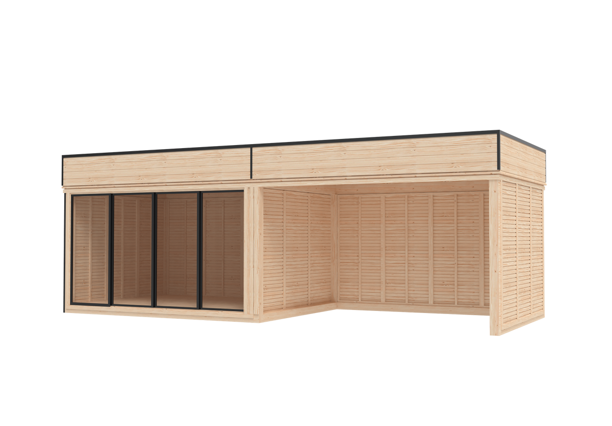 Vista 24.4 m² Open Backyard Studio - DIY Cube 3×4 + 3×4 m