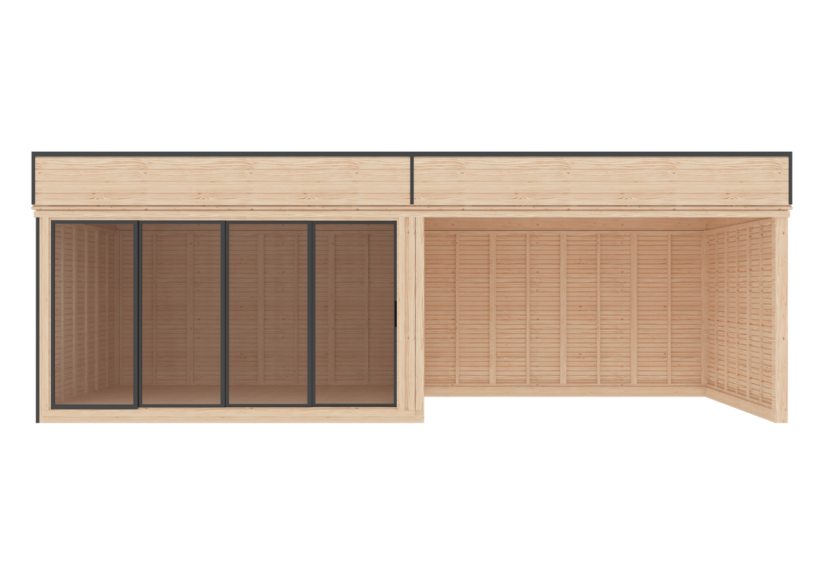 Vista 24.4 m² Open Backyard Studio - DIY Cube 3×4 + 3×4 m