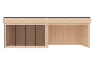 Vista 24.4 m² Open Backyard Studio - DIY Cube 3×4 + 3×4 m