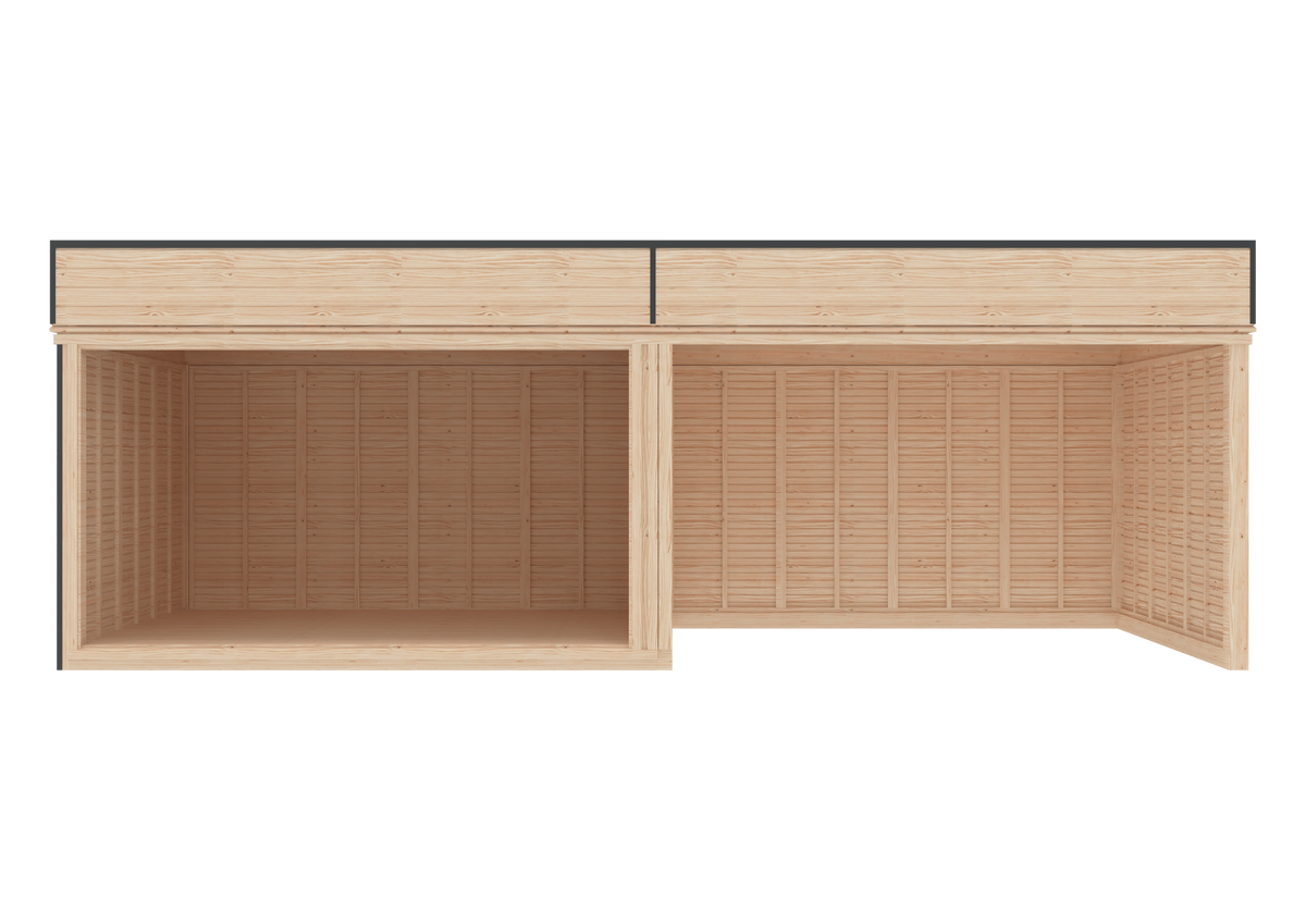 Vista 24.4 m² Open Backyard Studio - DIY Cube 3×4 + 3×4 m