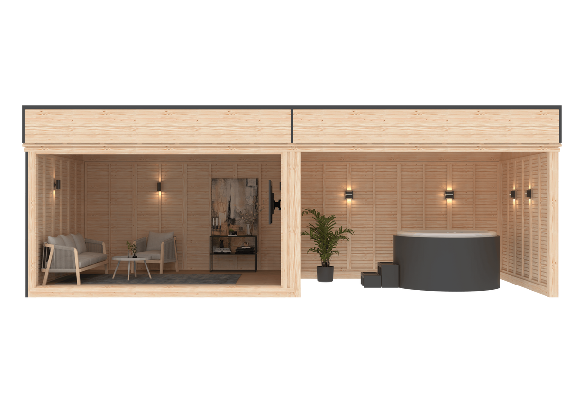 Vista 24.4 m² Open Backyard Studio - DIY Cube 3×4 + 3×4 m