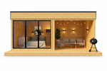 Vista 18.4 m² Open Backyard Studio - DIY Cube 3×3 + 3×3 m