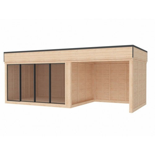Vista 21.4 m² Open Backyard Studio - DIY Cube 3×4 + 3×3 m