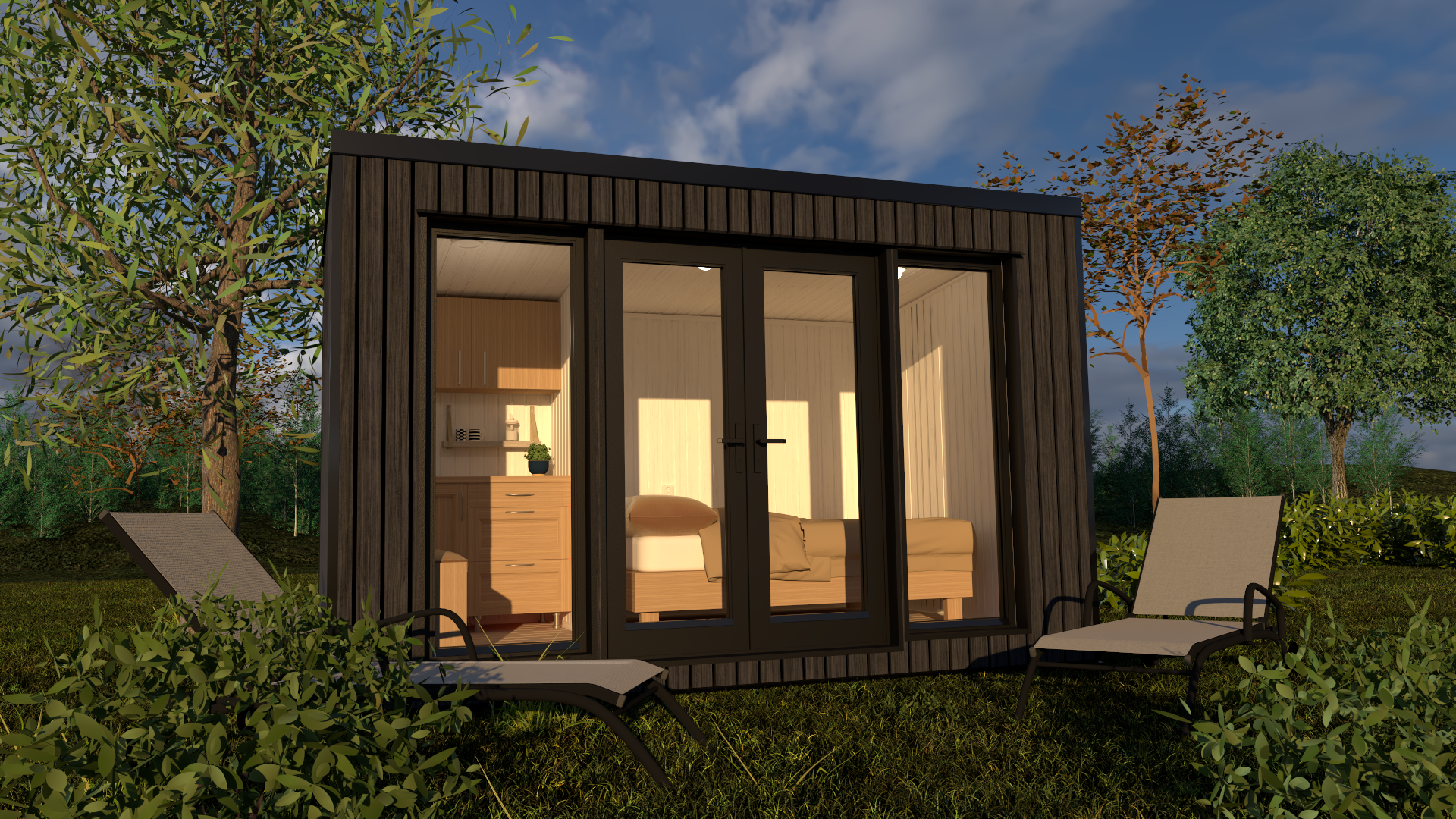 Aspen 7.12 m² Mo-House - 2.3 × 3.9 m Insulated Backyard Room