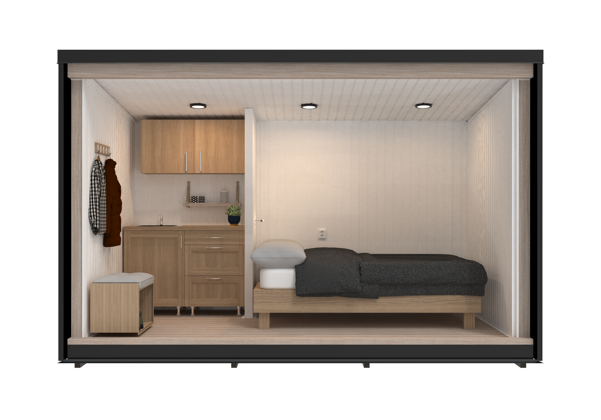 Aspen 7.12 m² Mo-House - 2.3 × 3.9 m Insulated Backyard Room