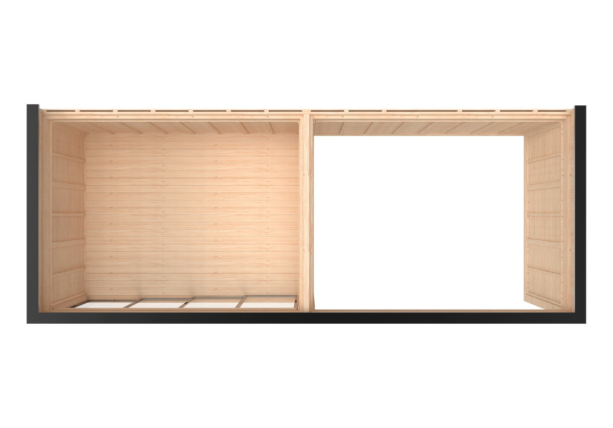Vista 24.4 m² Open Backyard Studio - DIY Cube 3×4 + 3×4 m