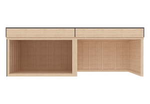Vista 24.4 m² Open Backyard Studio - DIY Cube 3×4 + 3×4 m