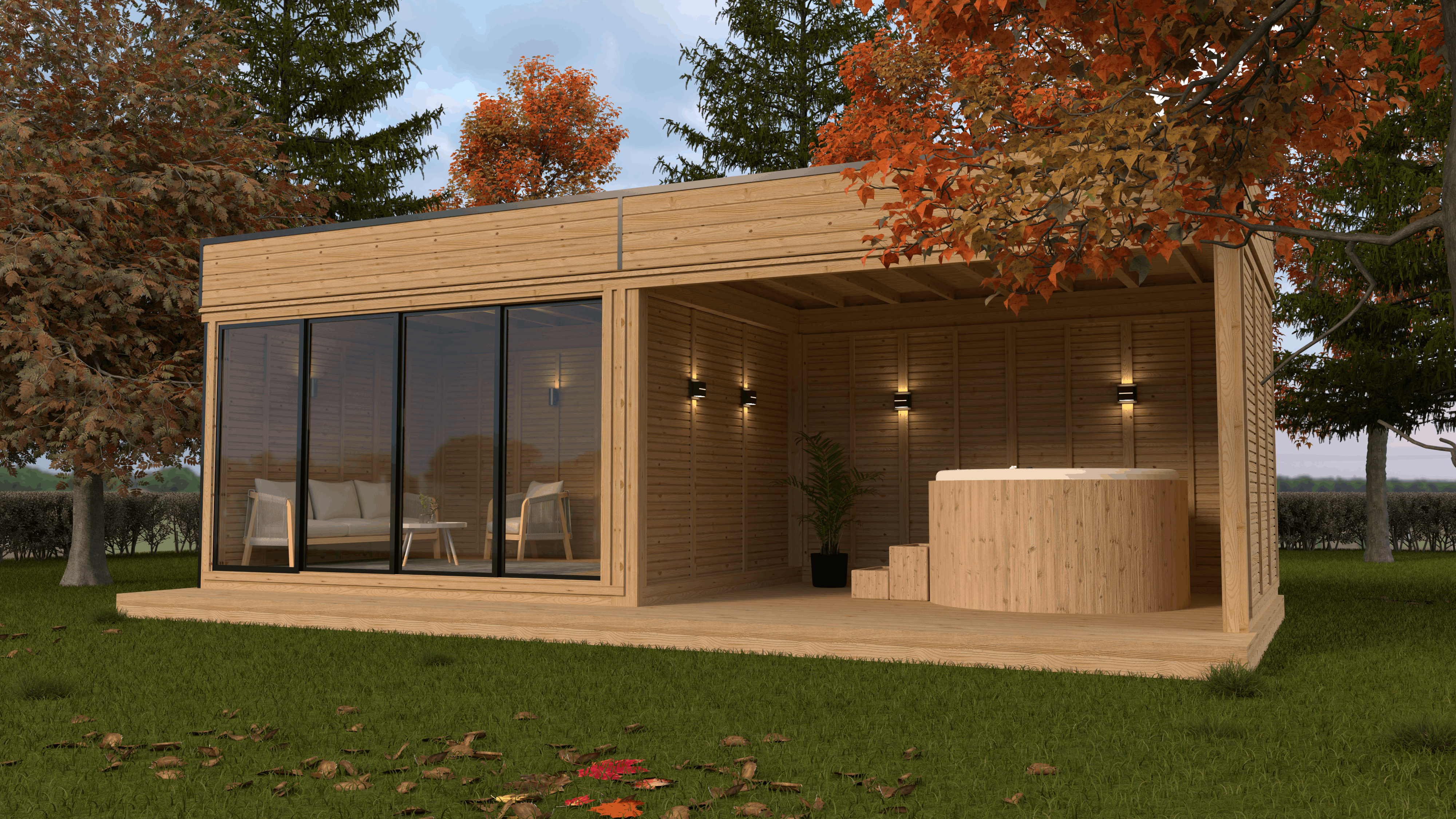 Vista 24.4 m² Open Backyard Studio - DIY Cube 3×4 + 3×4 m