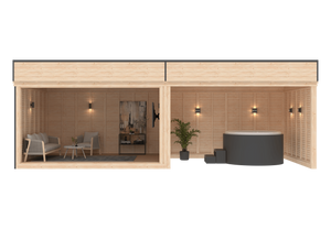 Vista 24.4 m² Open Backyard Studio - DIY Cube 3×4 + 3×4 m