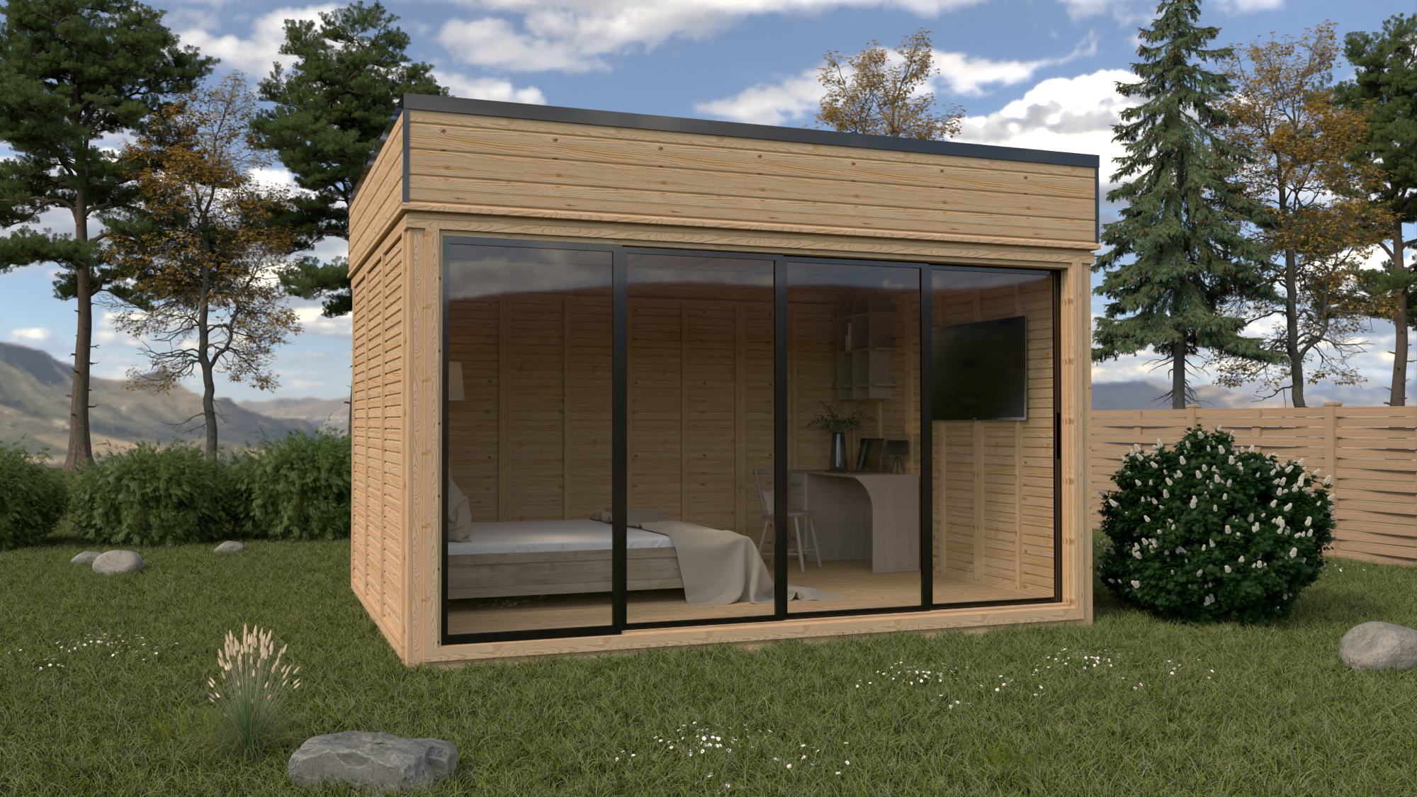 Haven 12.2 m² Enclosed Backyard Studio - DIY Cube 3×4 m